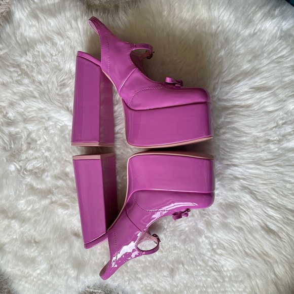 DOLLS KILL X SUGAR THRILLZ WALKING HARMONIES PATENT PLATFORM MARY JANES - Picture 2 of 8